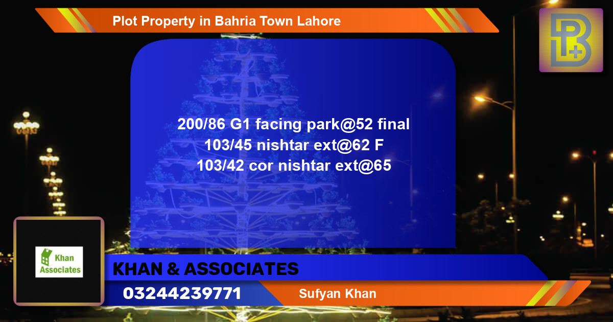 Residential Plot for Sale in Bahria Town, Lahore - (BP-59781)