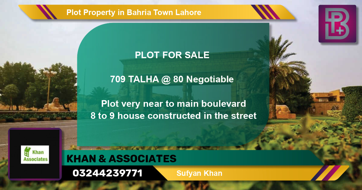 Residential Plot for Sale in Bahria Town, Lahore - (BP-59789)