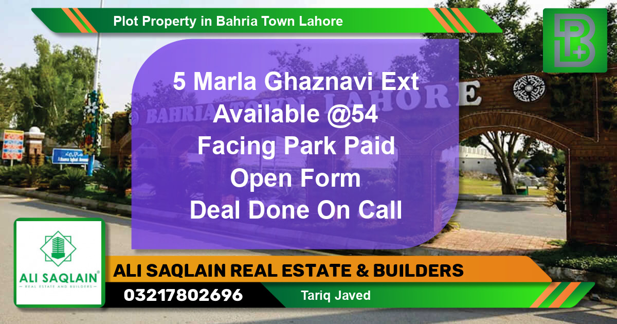 Residential Plot for Sale in Bahria Town, Lahore - (BP-59796)