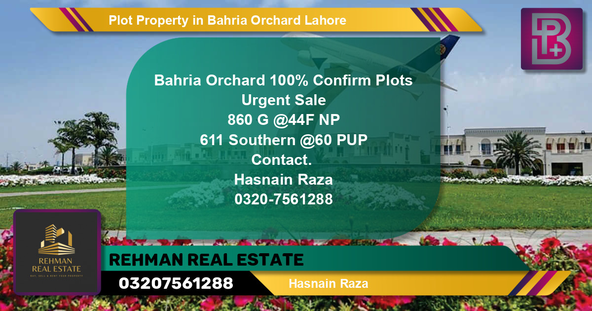 Residential Plot for Sale in Bahria Orchard, Lahore - (BP-59814)