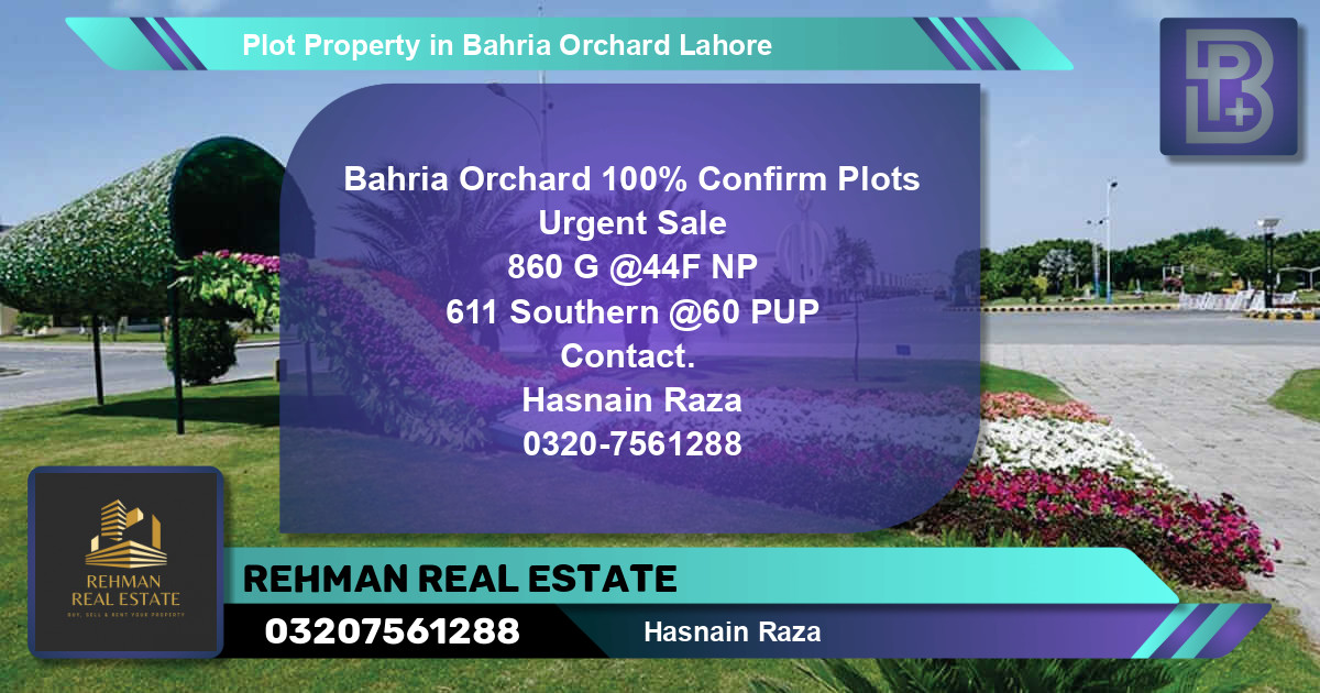 Residential Plot for Sale in Bahria Orchard, Lahore - (BP-59830)