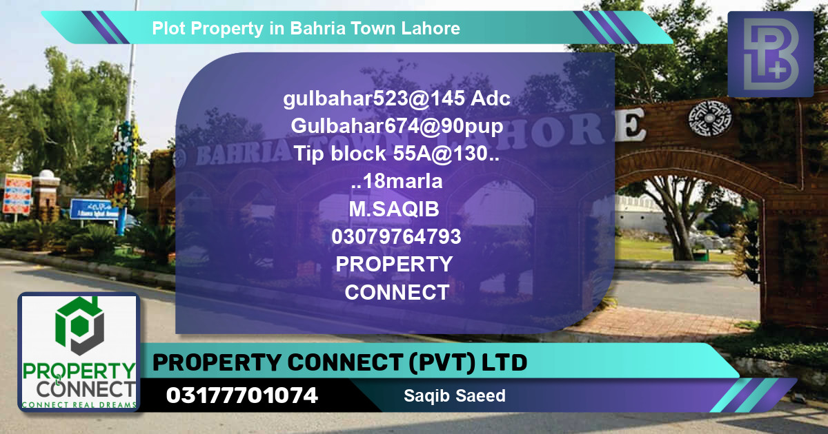 Residential Plot for Sale in Bahria Town, Lahore - (BP-59843)