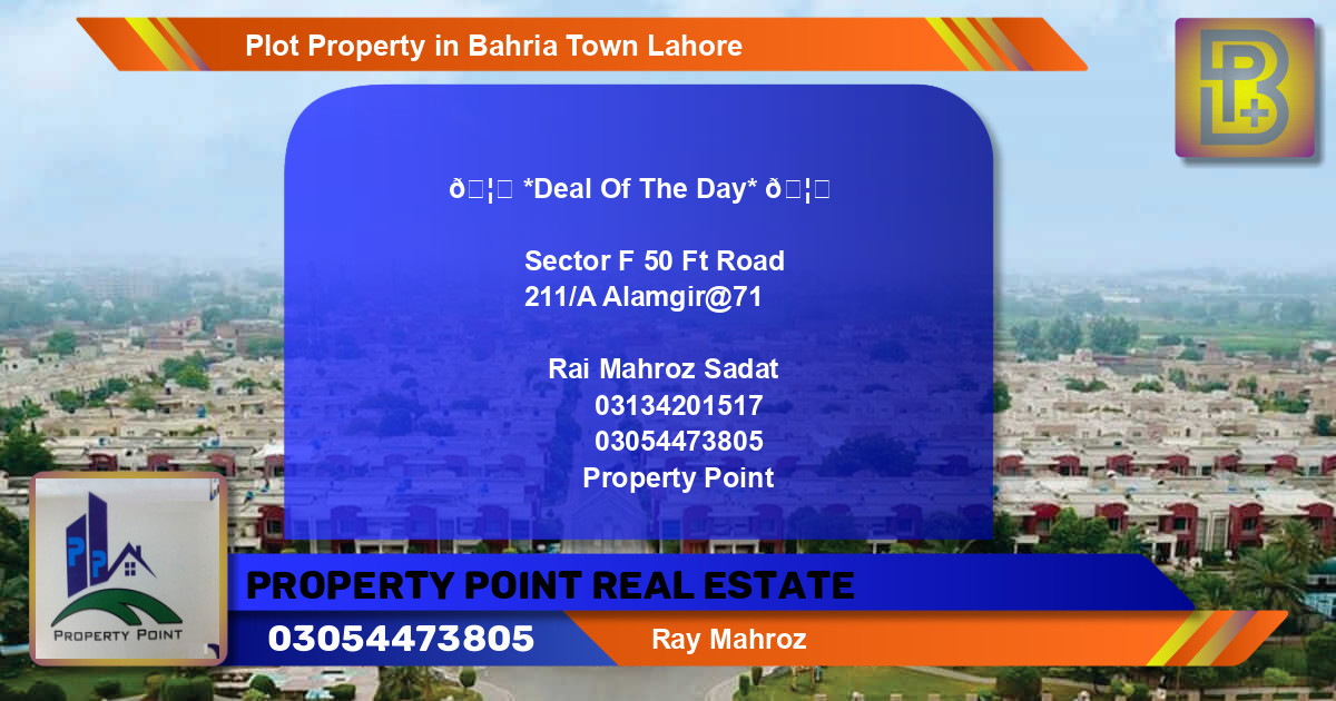 Residential Plot for Sale in Bahria Town, Lahore - (BP-59875)