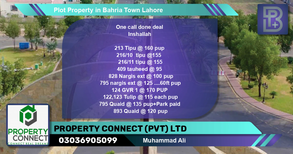 Residential Plot for Sale in Bahria Town, Lahore - (BP-59903)