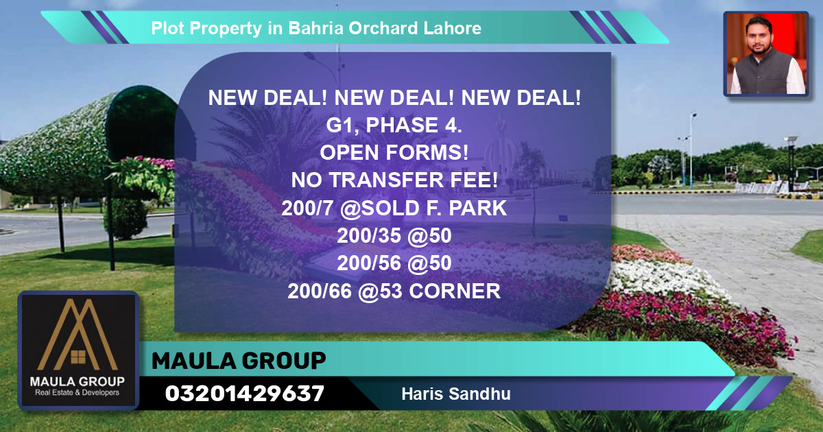 Residential Plot for Sale in Bahria Orchard, Lahore - (BP-59924)