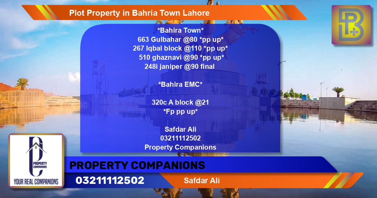 Residential Plot for Sale in Bahria Town, Lahore - (BP-59966)