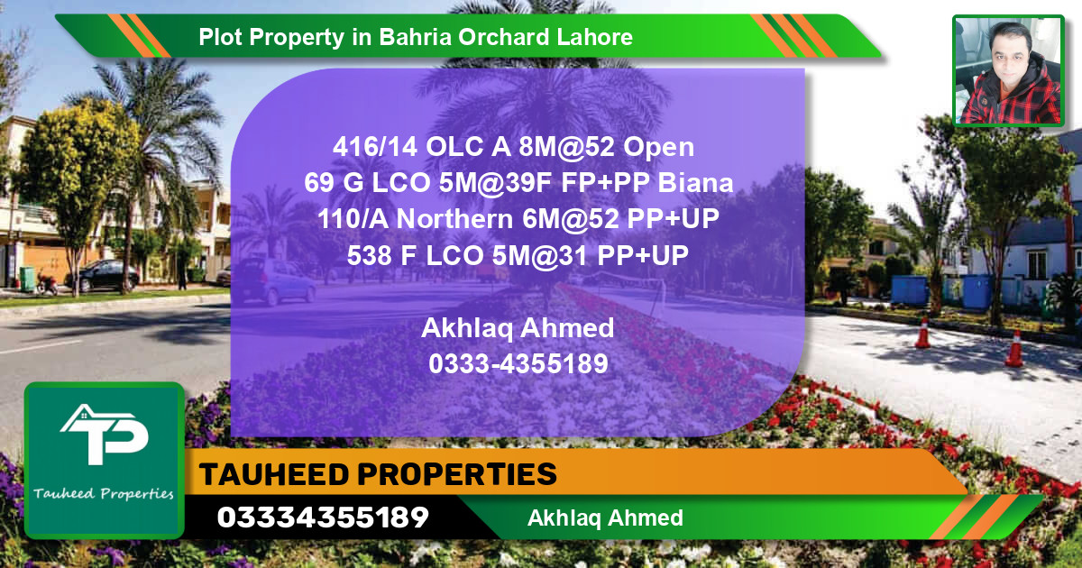Residential Plot for Sale in Bahria Orchard, Lahore - (BP-59981)