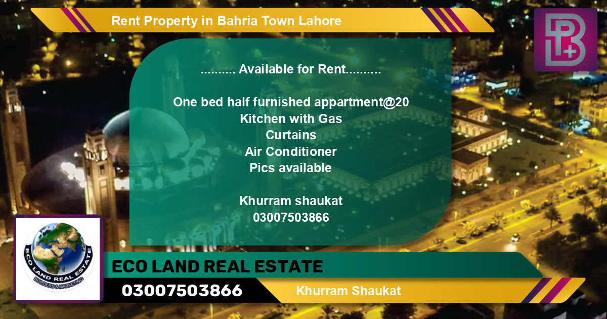 Residential Property for Rent in Bahria Town, Lahore - (BP-59999)
