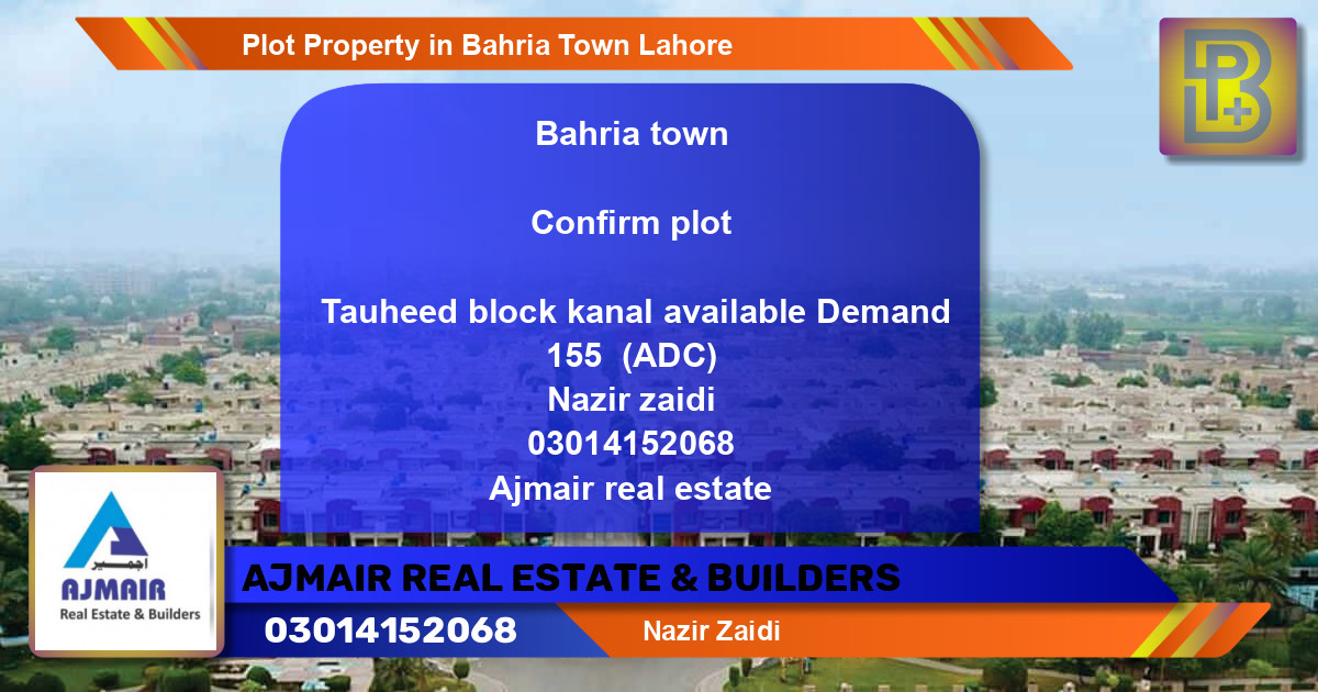 Residential Plot for Sale in Bahria Town, Lahore - (BP-60003)