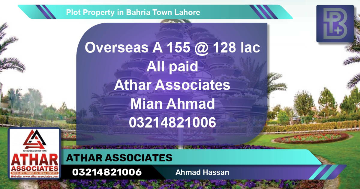 Residential Plot for Sale in Bahria Town, Lahore - (BP-60005)
