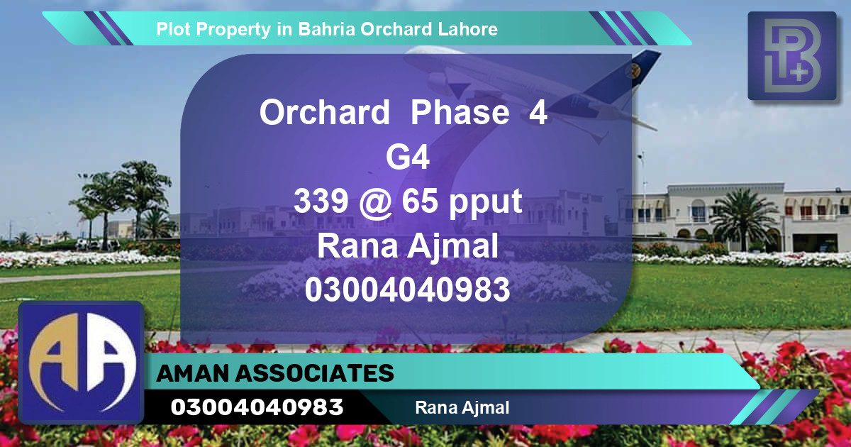 Residential Plot for Sale in Bahria Orchard, Lahore - (BP-60020)