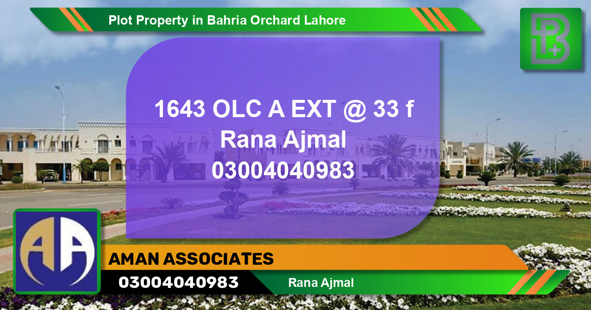 Residential Plot for Sale in Bahria Orchard, Lahore - (BP-60023)