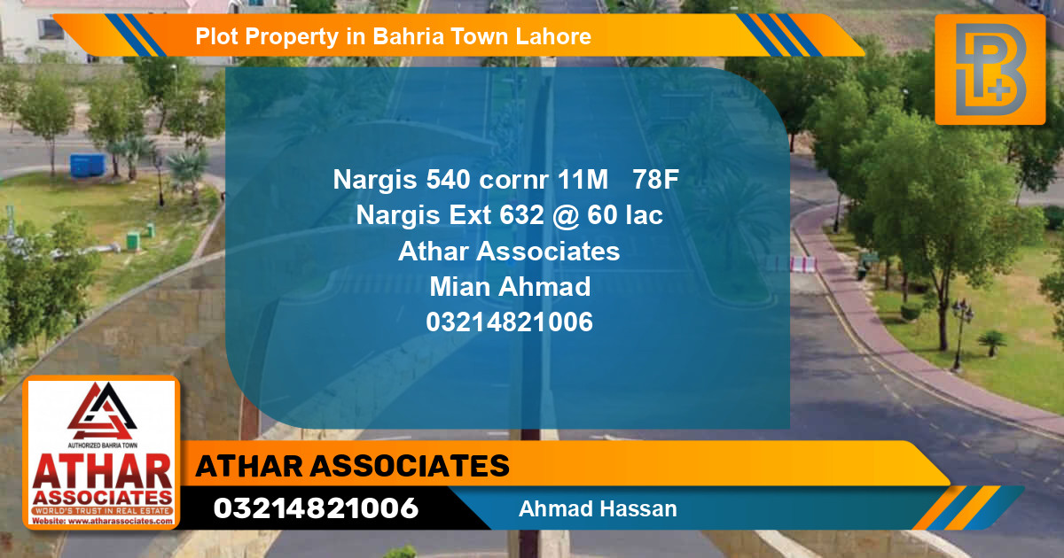 Residential Plot for Sale in Bahria Town, Lahore - (BP-60044)