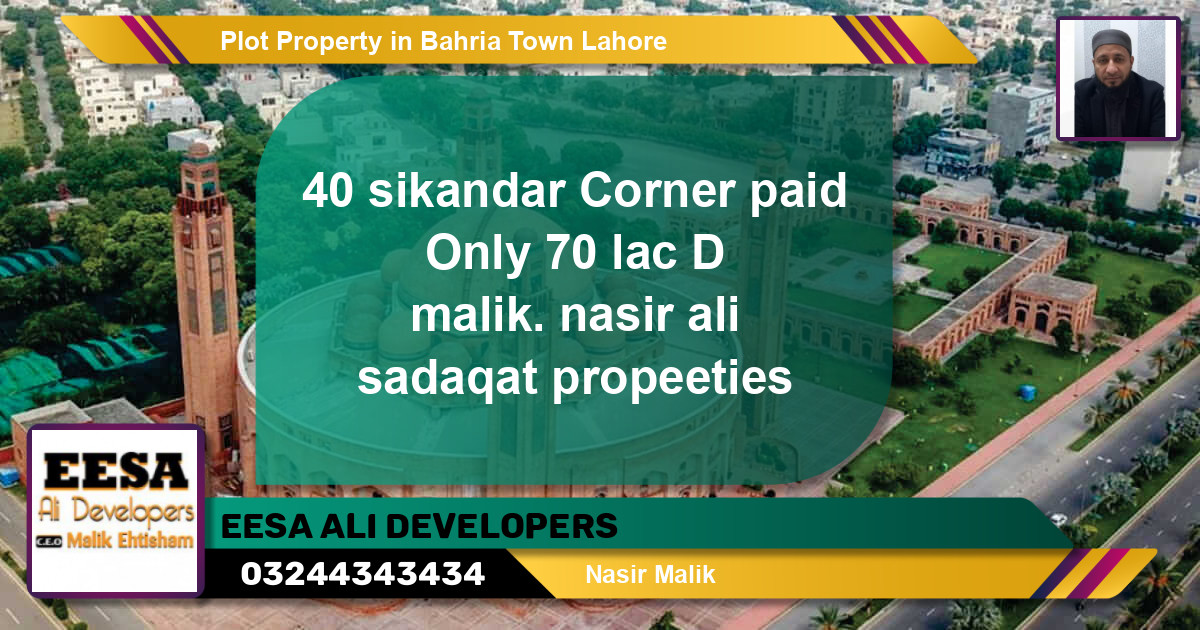 Residential Plot for Sale in Bahria Town, Lahore - (BP-60048)