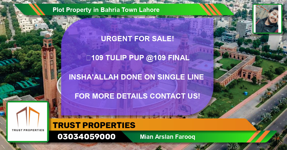 Residential Plot for Sale in Bahria Town, Lahore - (BP-60052)