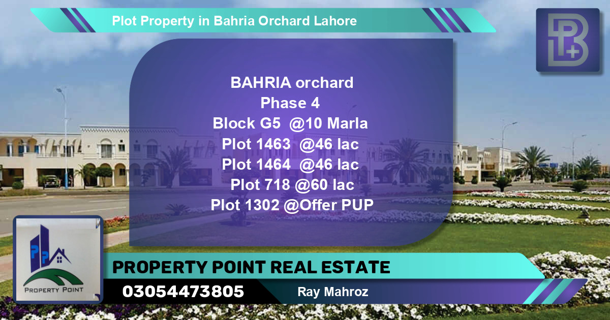 Residential Plot for Sale in Bahria Orchard, Lahore - (BP-60055)