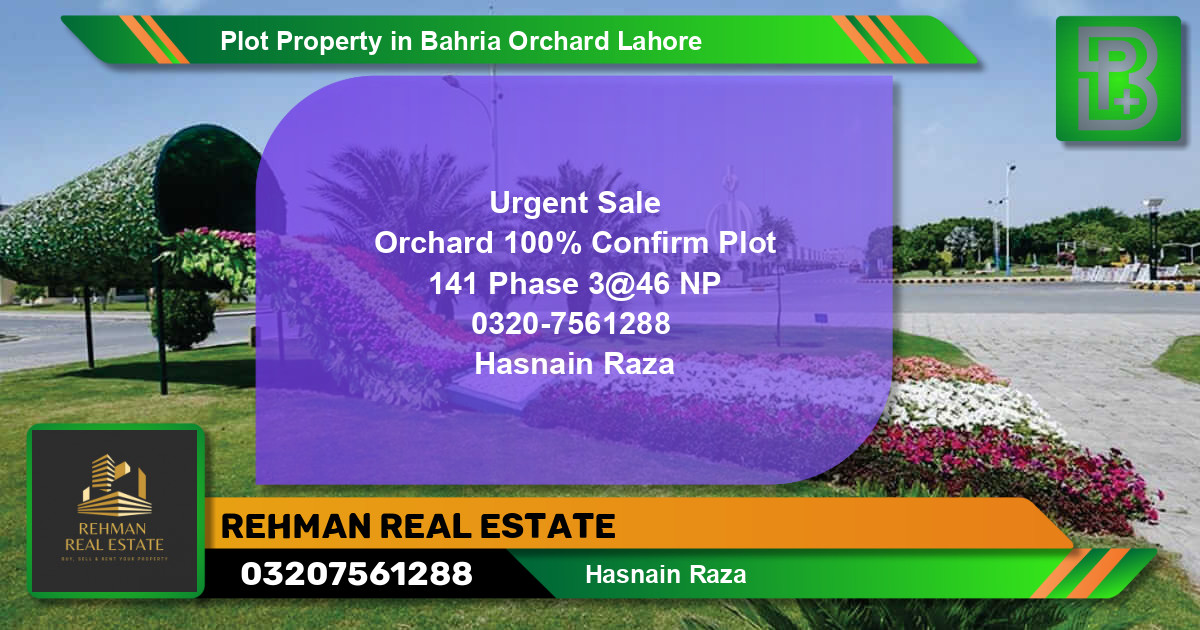 Residential Plot for Sale in Bahria Orchard, Lahore - (BP-60072)