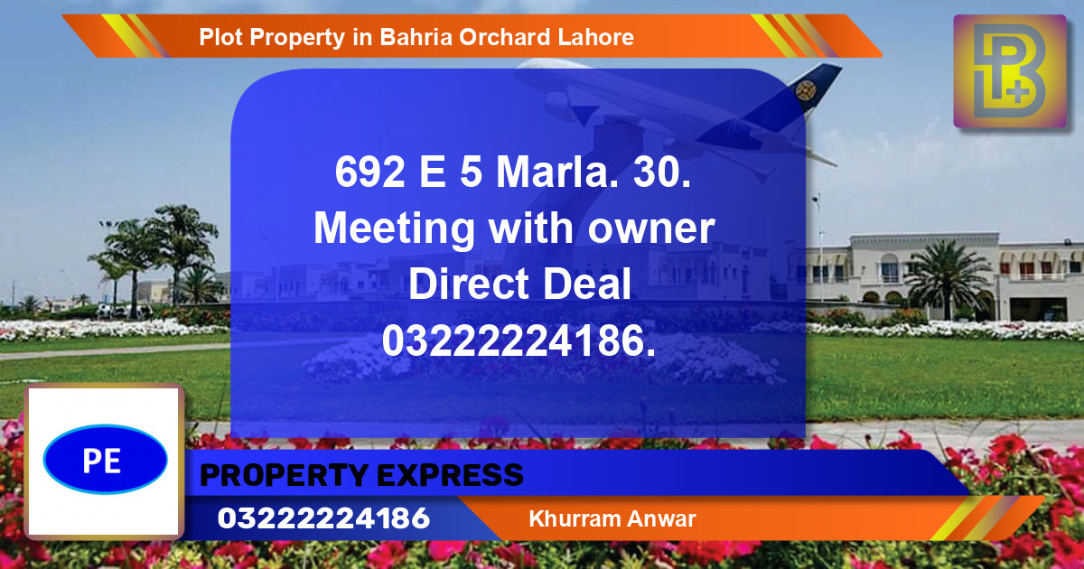 Residential Plot for Sale in Bahria Orchard, Lahore - (BP-60079)
