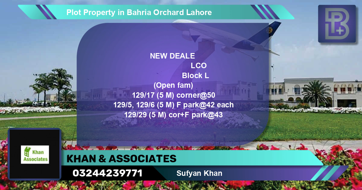 Residential Plot for Sale in Bahria Orchard, Lahore - (BP-60152)