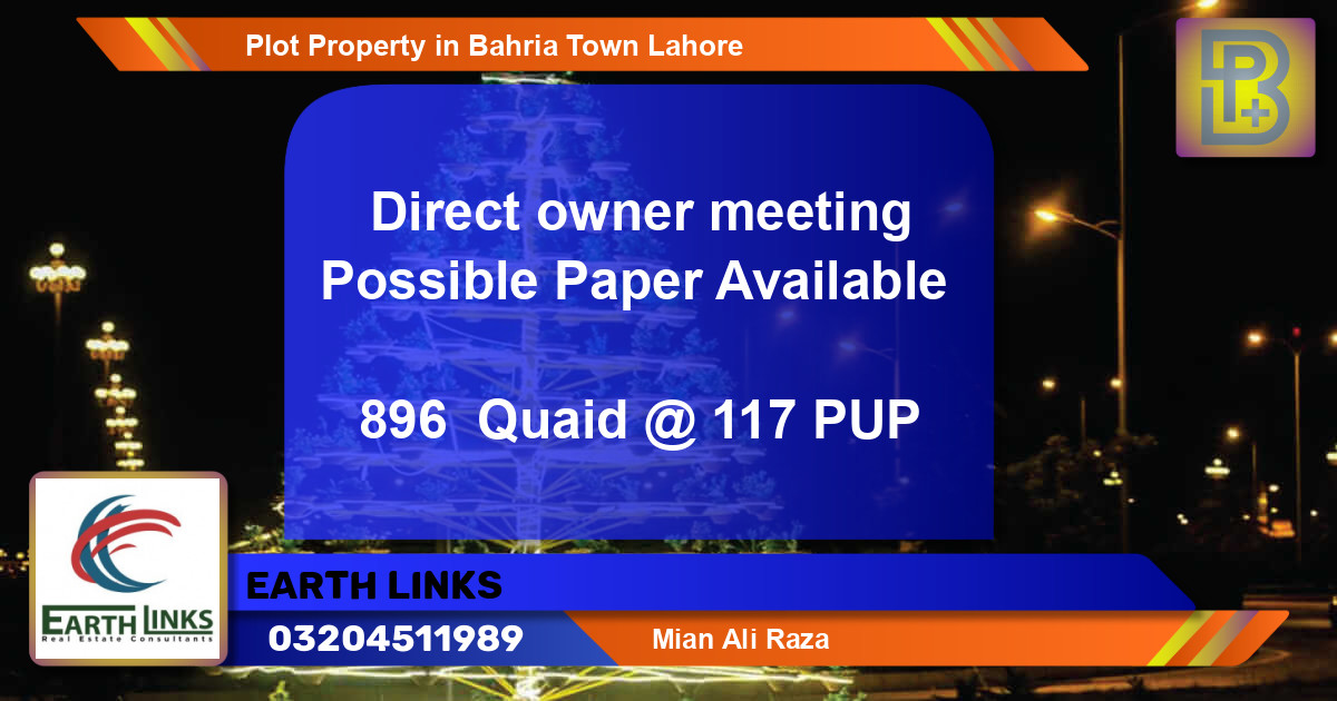 Residential Plot for Sale in Bahria Town, Lahore - (BP-60171)
