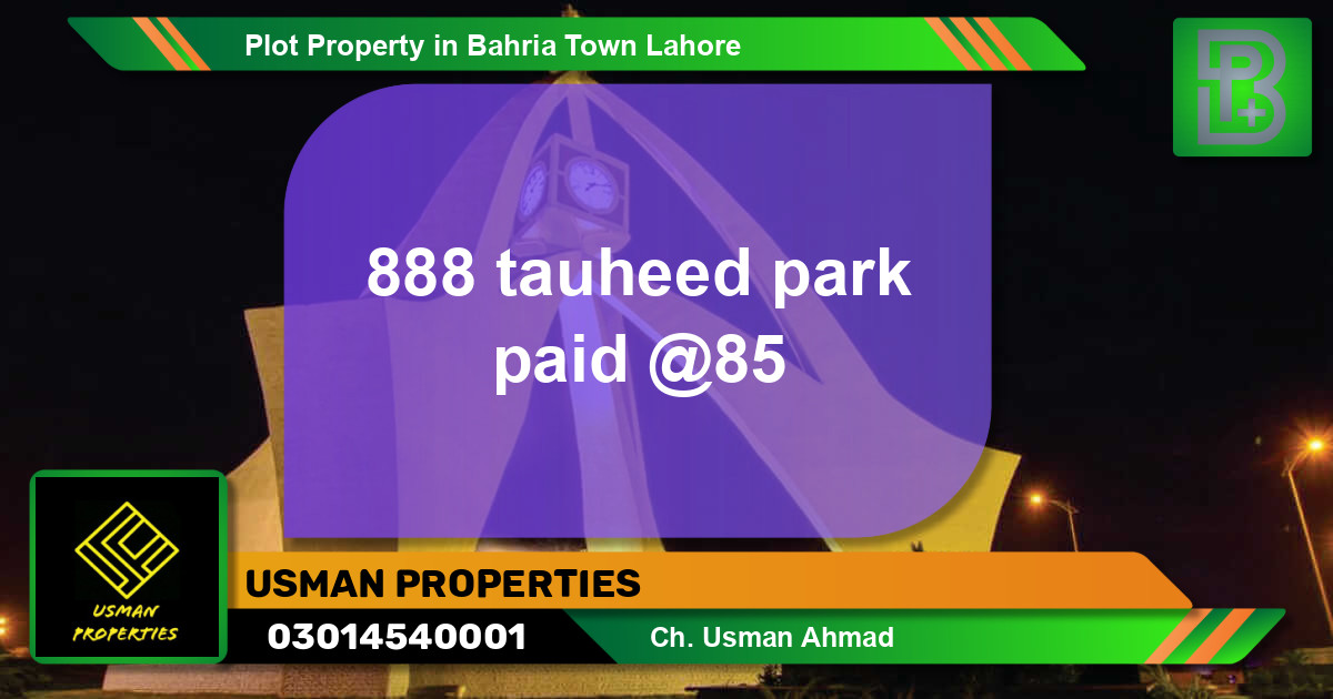 Residential Plot for Sale in Bahria Town, Lahore - (BP-60179)