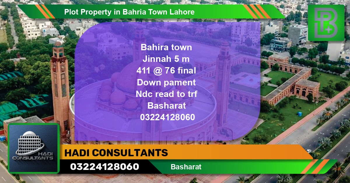 Residential Plot for Sale in Bahria Town, Lahore - (BP-60230)