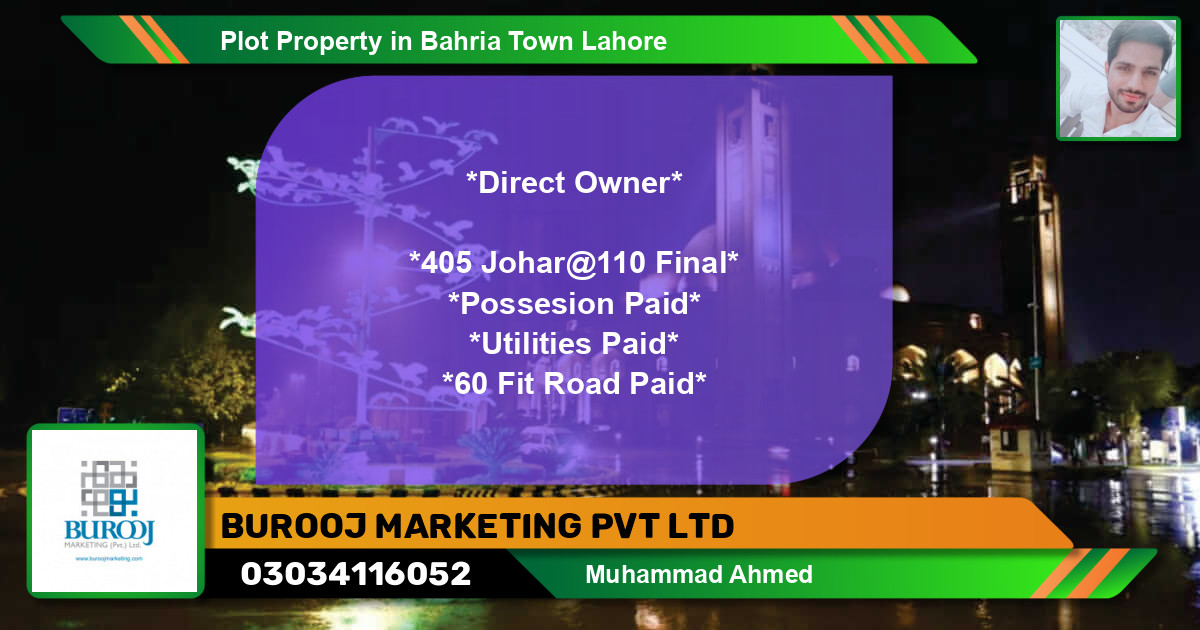 Residential Plot for Sale in Bahria Town, Lahore - (BP-60238)