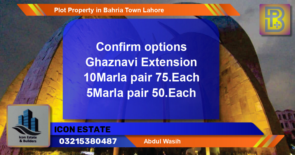 Residential Plot for Sale in Bahria Town, Lahore - (BP-60261)