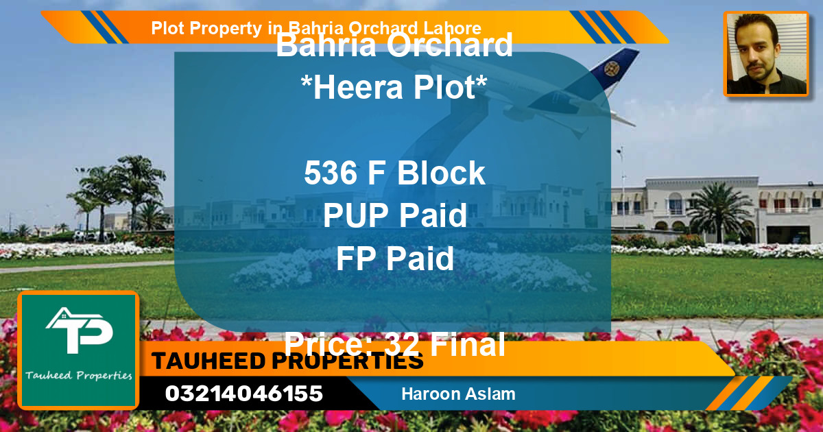 Residential Plot for Sale in Bahria Orchard, Lahore - (BP-60290)