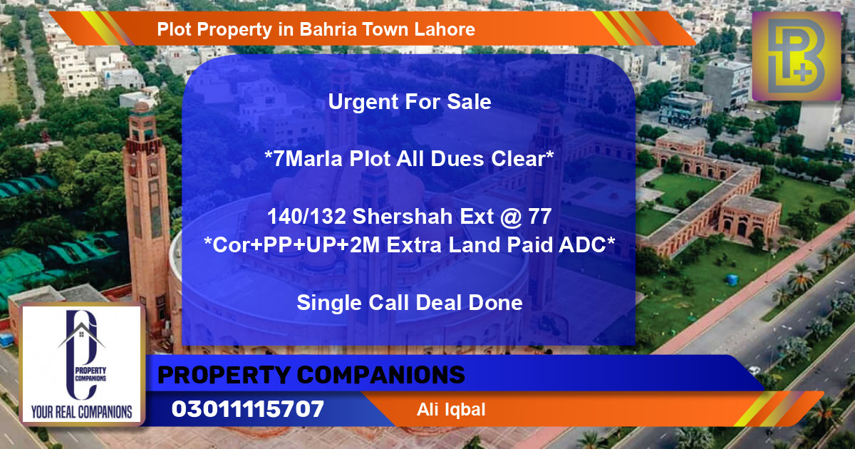 Residential Plot for Sale in Bahria Town, Lahore - (BP-60313)
