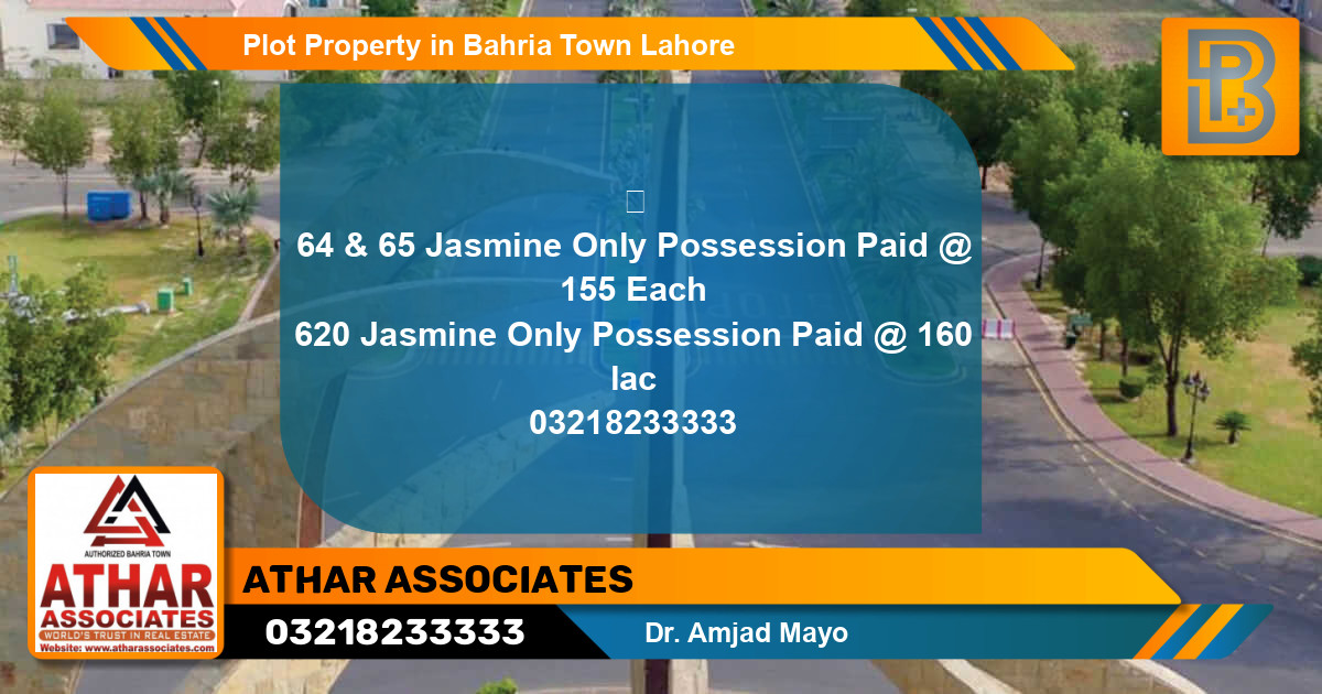 Residential Plot for Sale in Bahria Town, Lahore - (BP-60324)