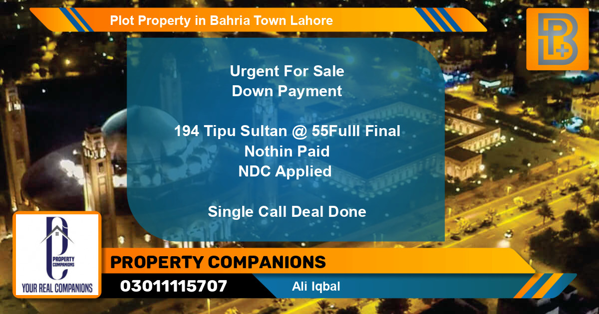 Residential Plot for Sale in Bahria Town, Lahore - (BP-60326)