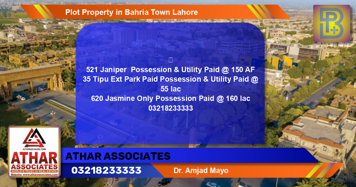 Residential Plot for Sale in Bahria Town, Lahore - (BP-60343)