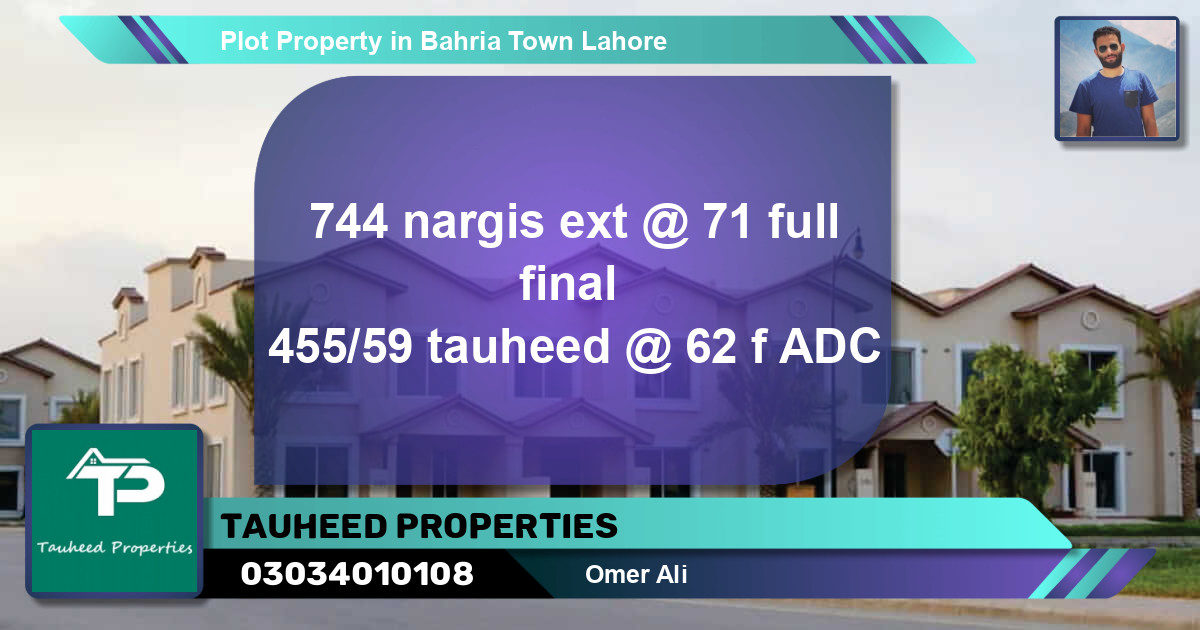 Residential Plot for Sale in Bahria Town, Lahore - (BP-60361)