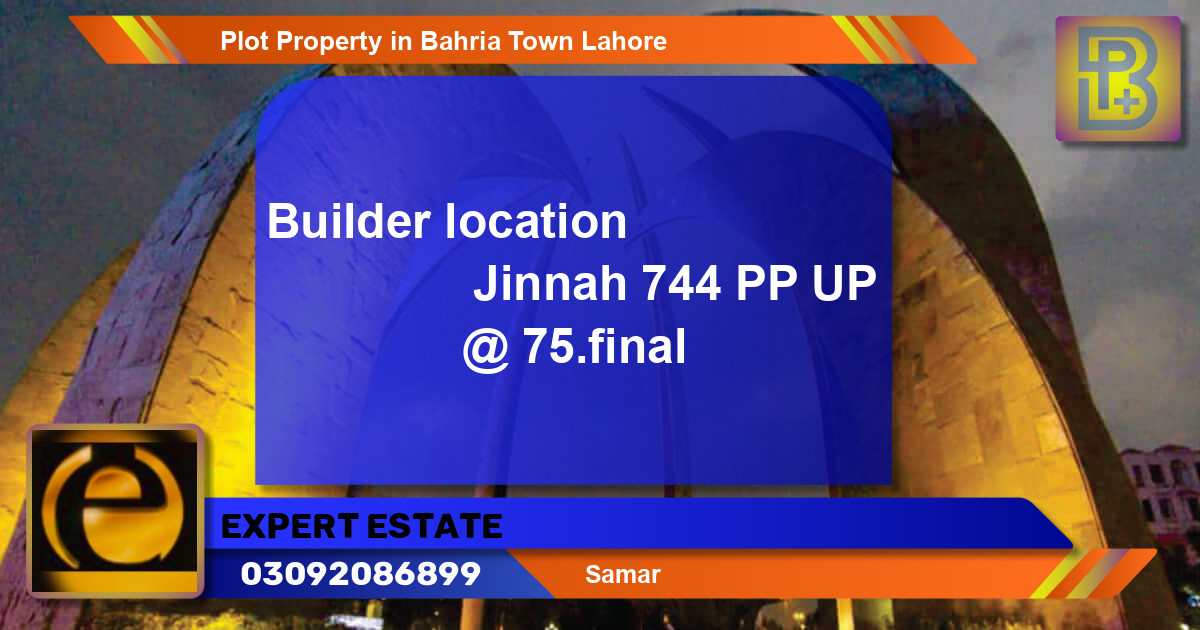 Residential Plot for Sale in Bahria Town, Lahore - (BP-60364)