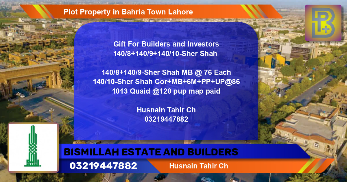 Residential Plot for Sale in Bahria Town, Lahore - (BP-60385)