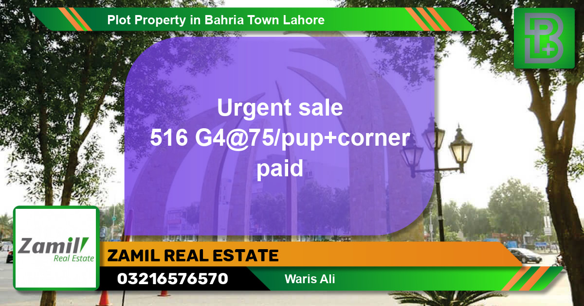 Residential Plot for Sale in Bahria Town, Lahore - (BP-60395)