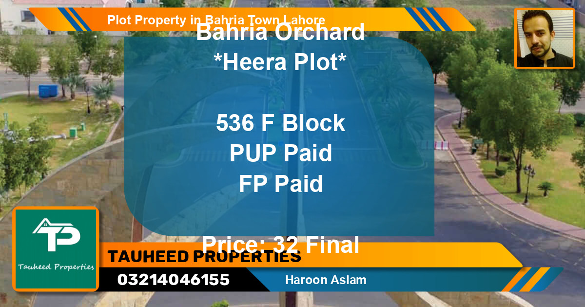 Residential Plot for Sale in Bahria Town, Lahore - (BP-60417)