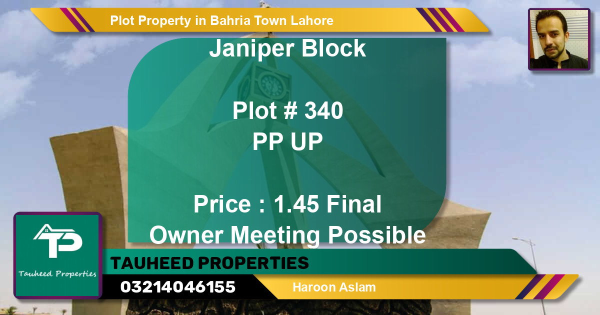 Residential Plot for Sale in Bahria Town, Lahore - (BP-60420)
