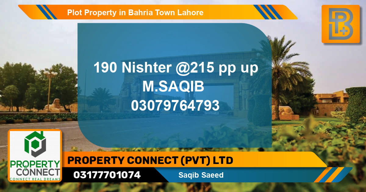 Residential Plot for Sale in Bahria Town, Lahore - (BP-60438)