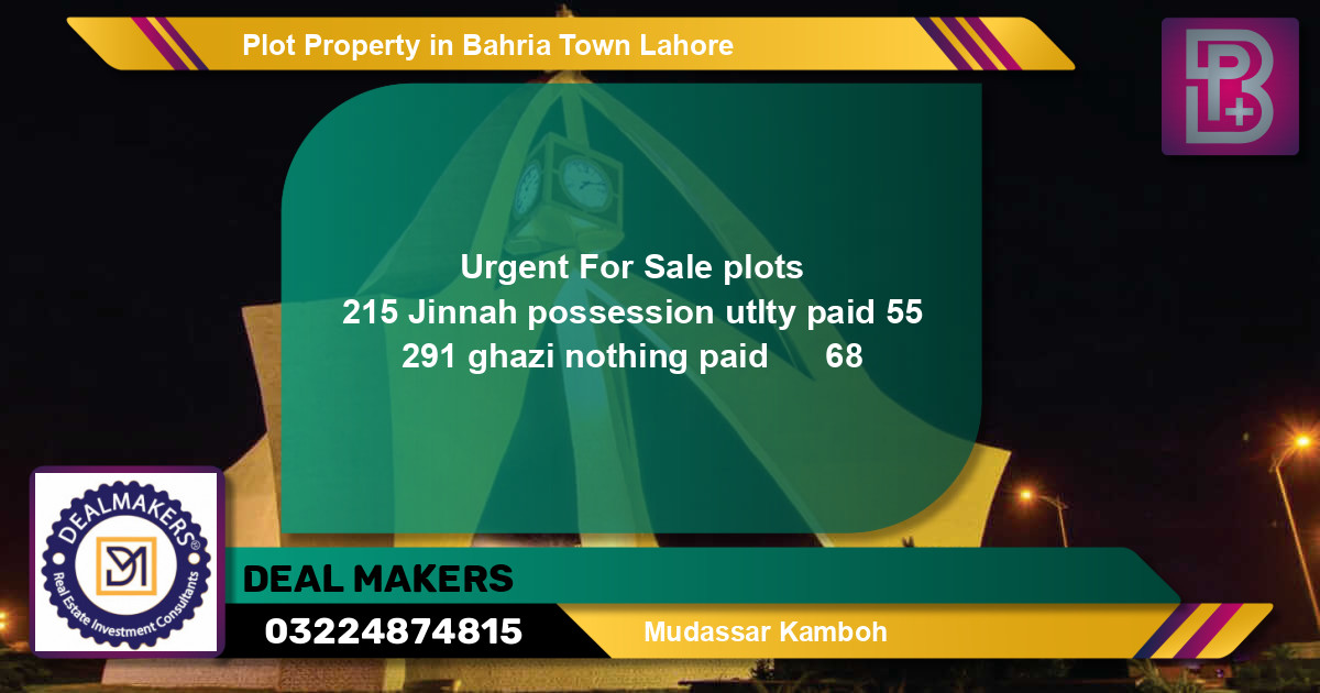Residential Plot for Sale in Bahria Town, Lahore - (BP-60449)