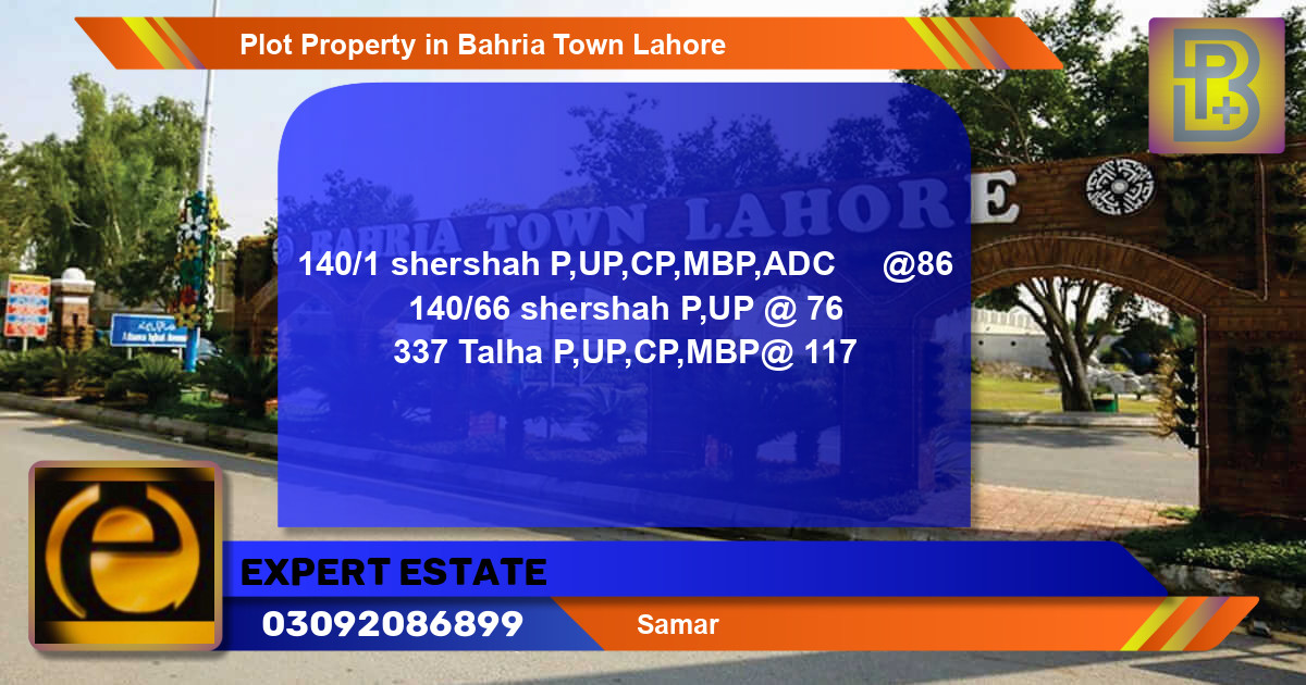 Residential Plot for Sale in Bahria Town, Lahore - (BP-60456)