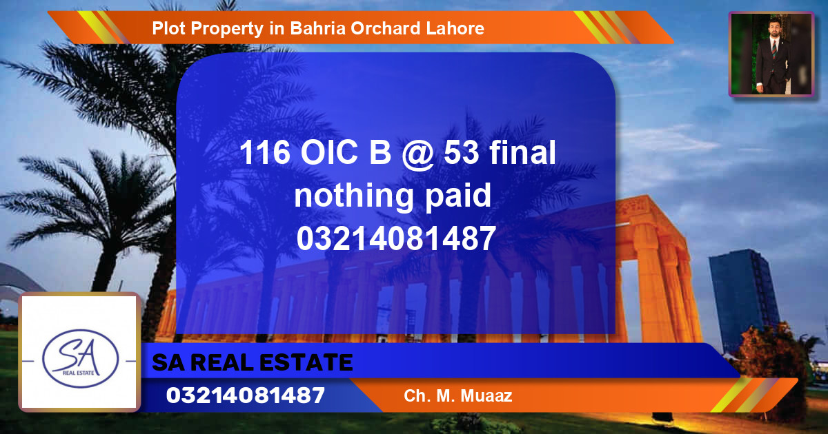 Residential Plot for Sale in Bahria Orchard, Lahore - (BP-60462)