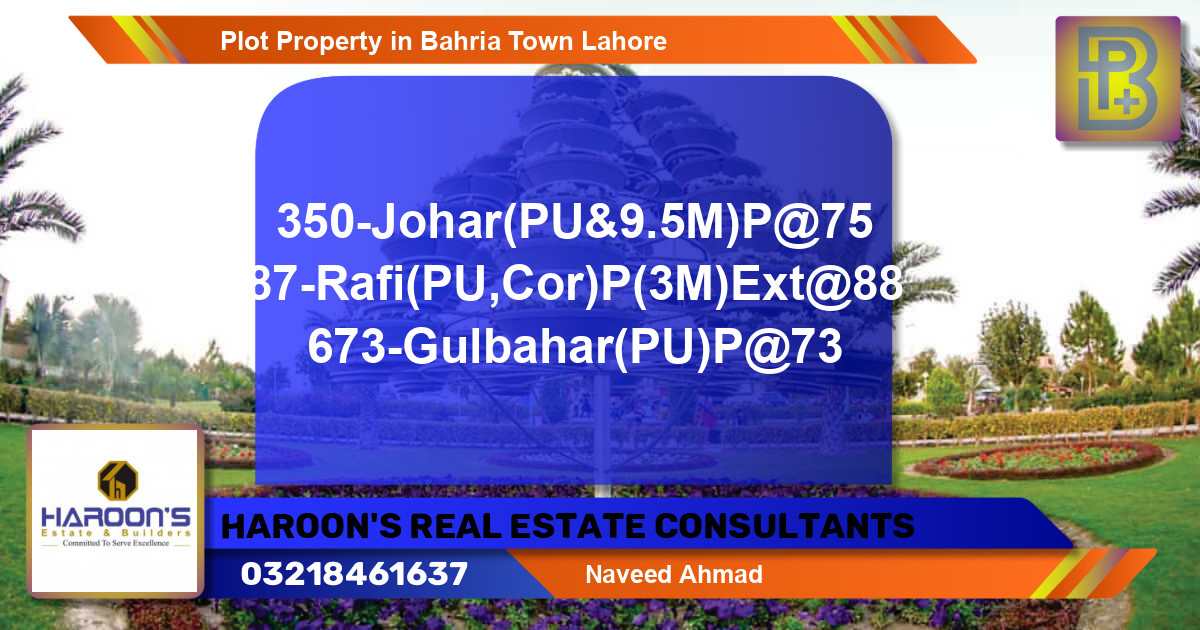 Residential Plot for Sale in Bahria Town, Lahore - (BP-60466)