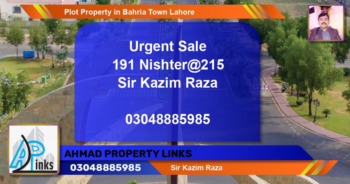 Residential Plot for Sale in Bahria Town, Lahore - (BP-60470)