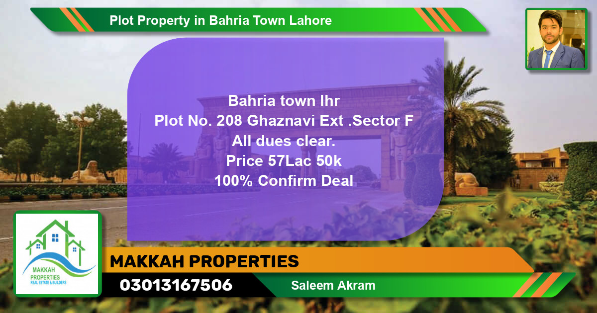 Residential Plot for Sale in Bahria Town, Lahore - (BP-60489)