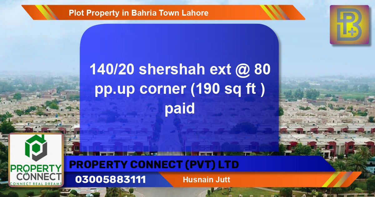 Residential Plot for Sale in Bahria Town, Lahore - (BP-60503)