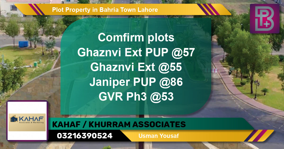 Residential Plot for Sale in Bahria Town, Lahore - (BP-60531)