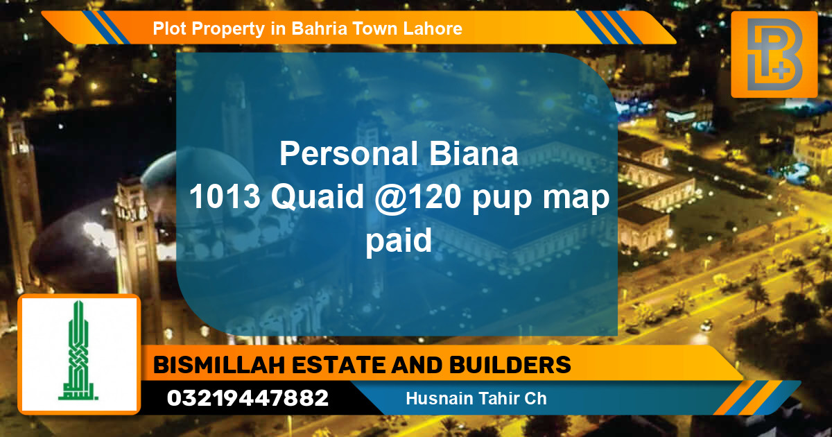 Residential Plot for Sale in Bahria Town, Lahore - (BP-60534)