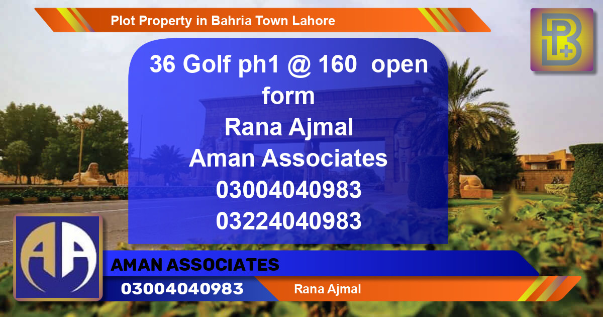 Residential Plot for Sale in Bahria Town, Lahore - (BP-60544)